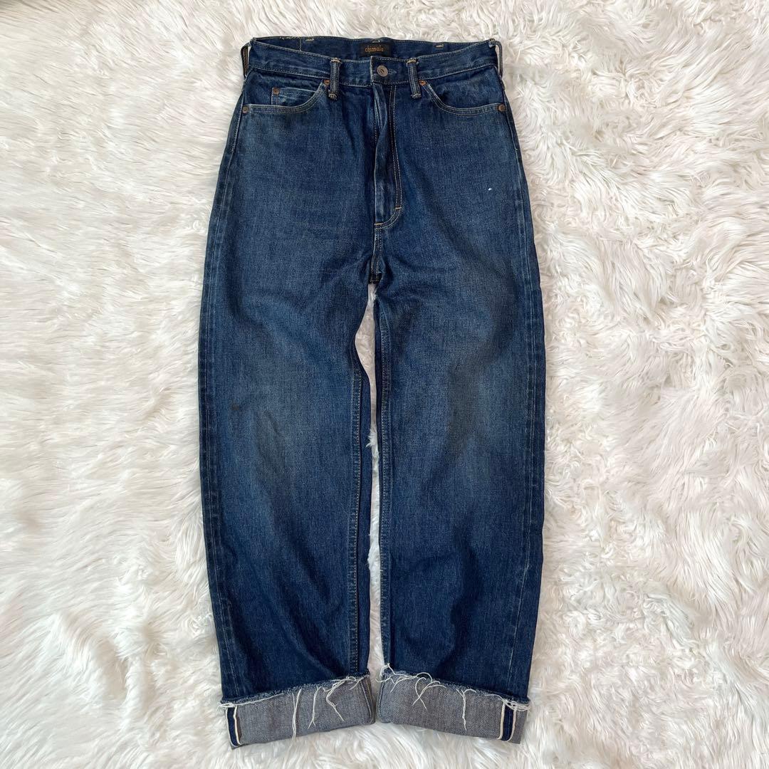 chimala チマラ デニム パンツ ダメージ加工 セルビッチ 赤耳 26