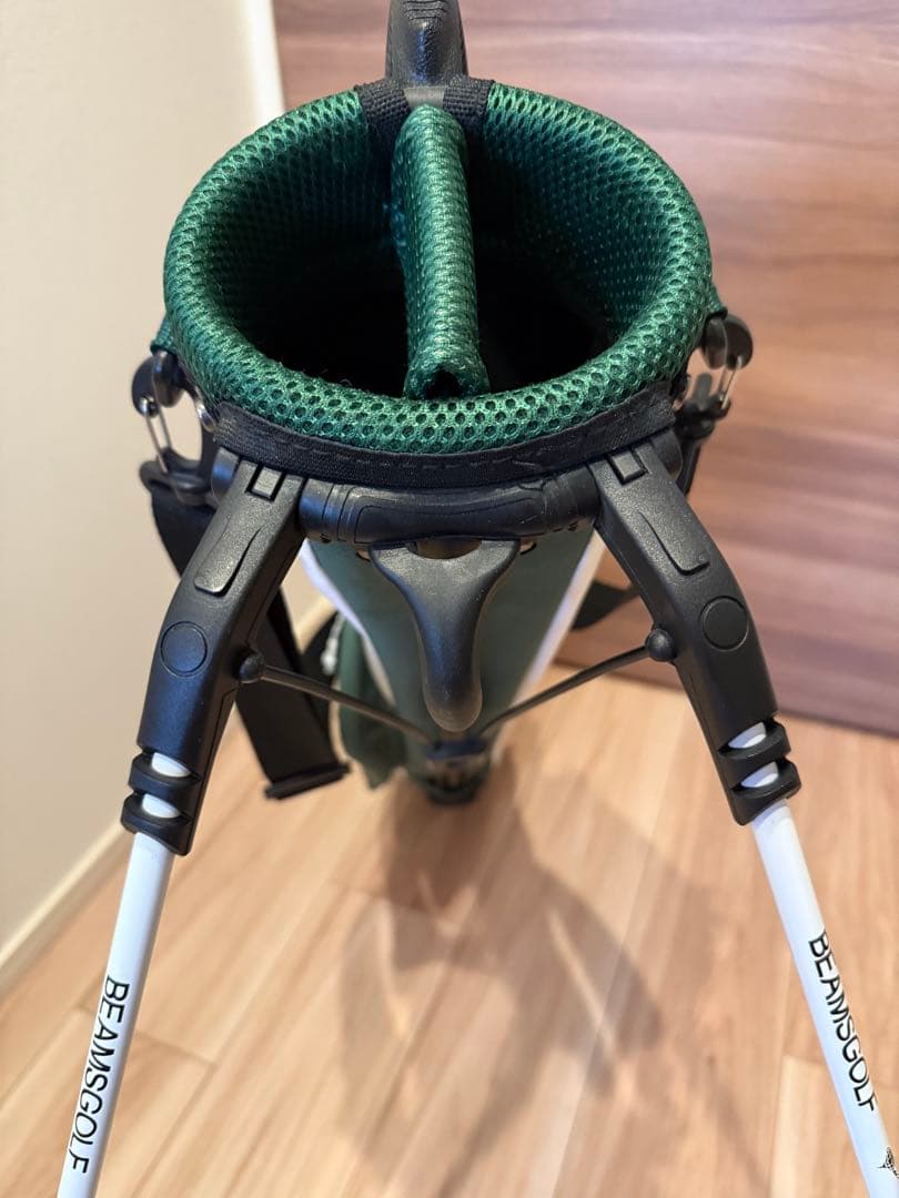 BEAMS GOLF キャディバッグ スタンド付き グリーン