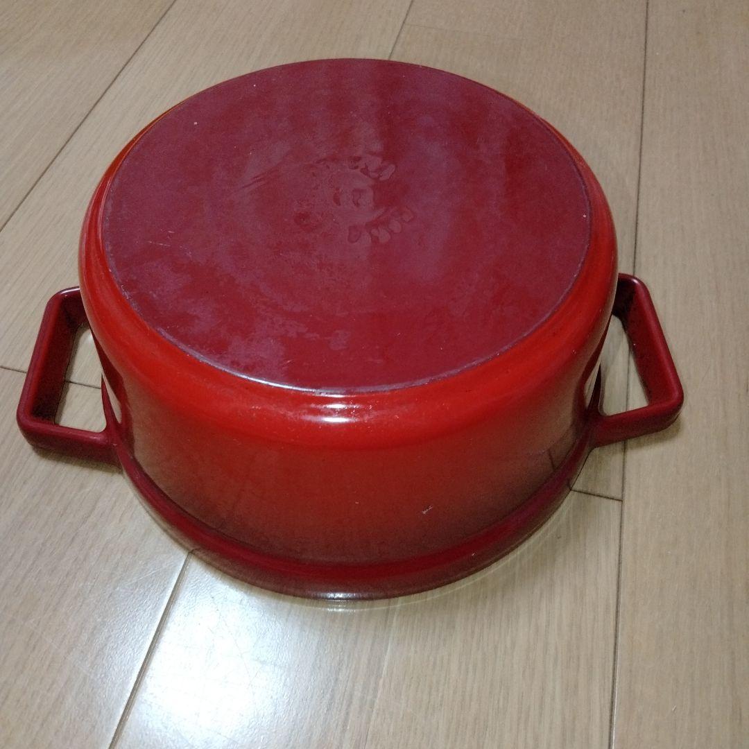 STAUB ココットラウンド 20cm チェリーレッド 両手鍋