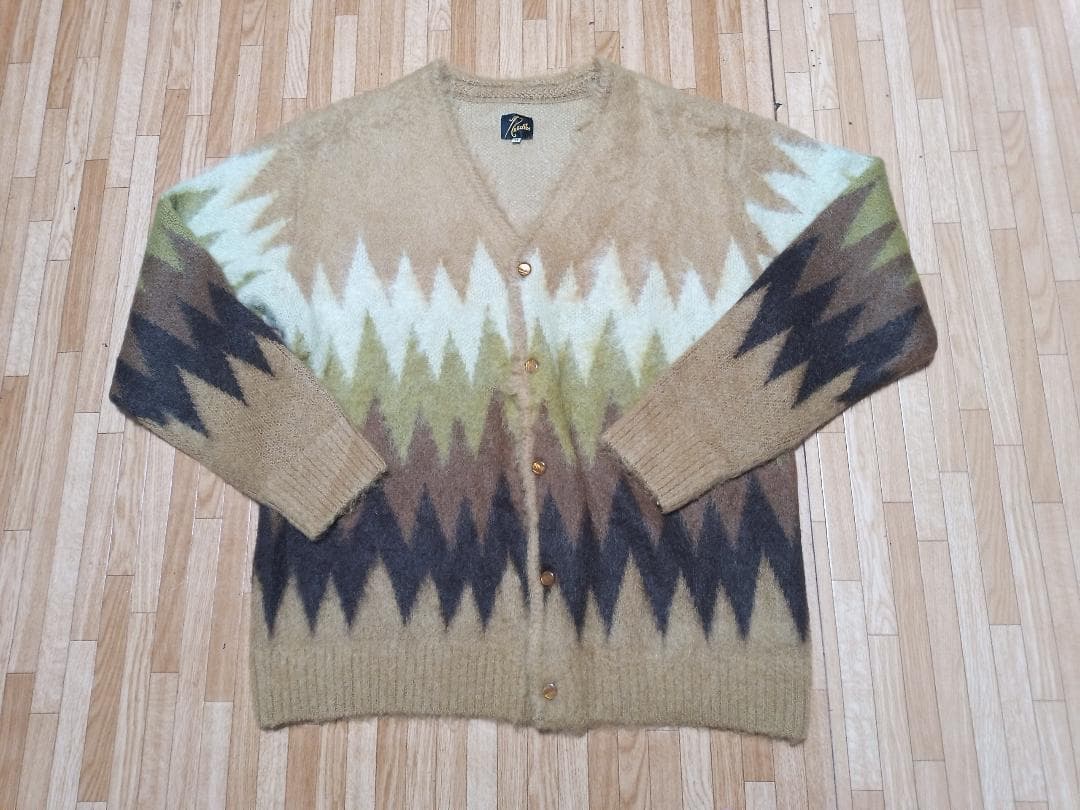 【未使用】Needles ニードルズ モヘアカーディガン Zigzag