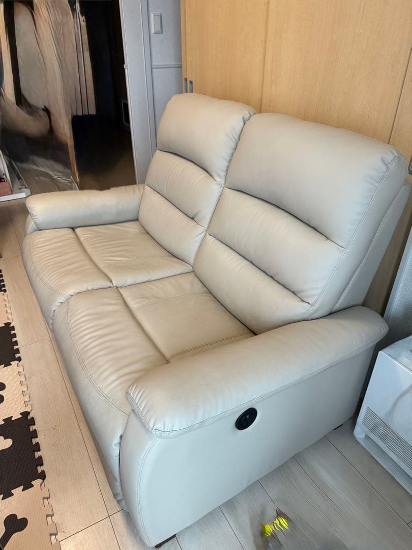 MF23！電動リクライニングソファ ライトベージュ