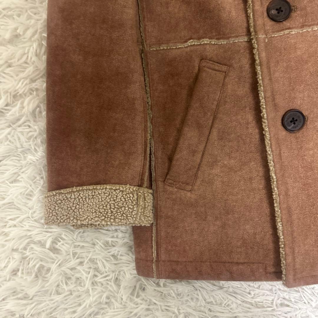 【極美品】バーバリー ブルーレーベル ムートン風コート ホースロゴ　ダブル