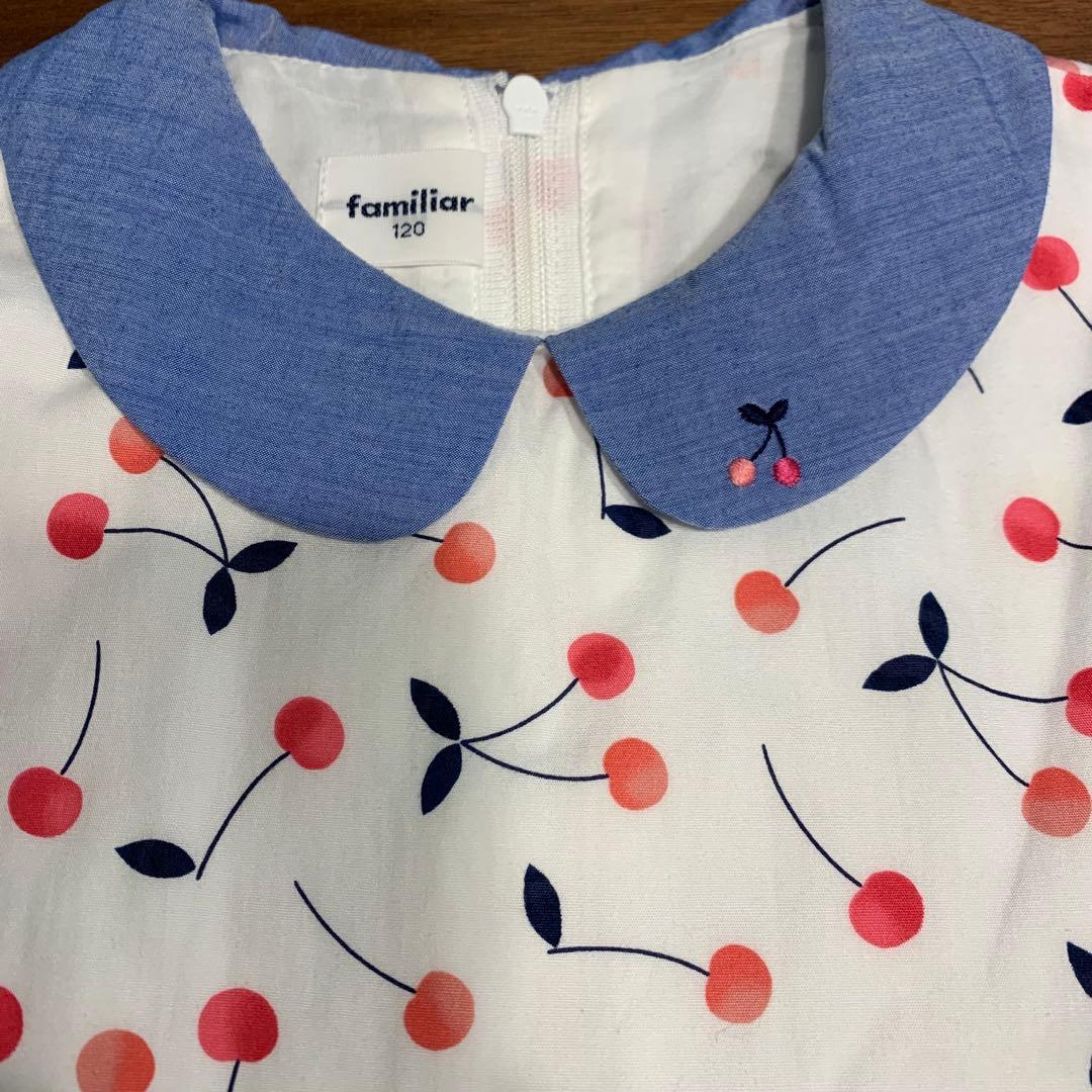 ファミリア　ワンピース　120 さくらんぼ