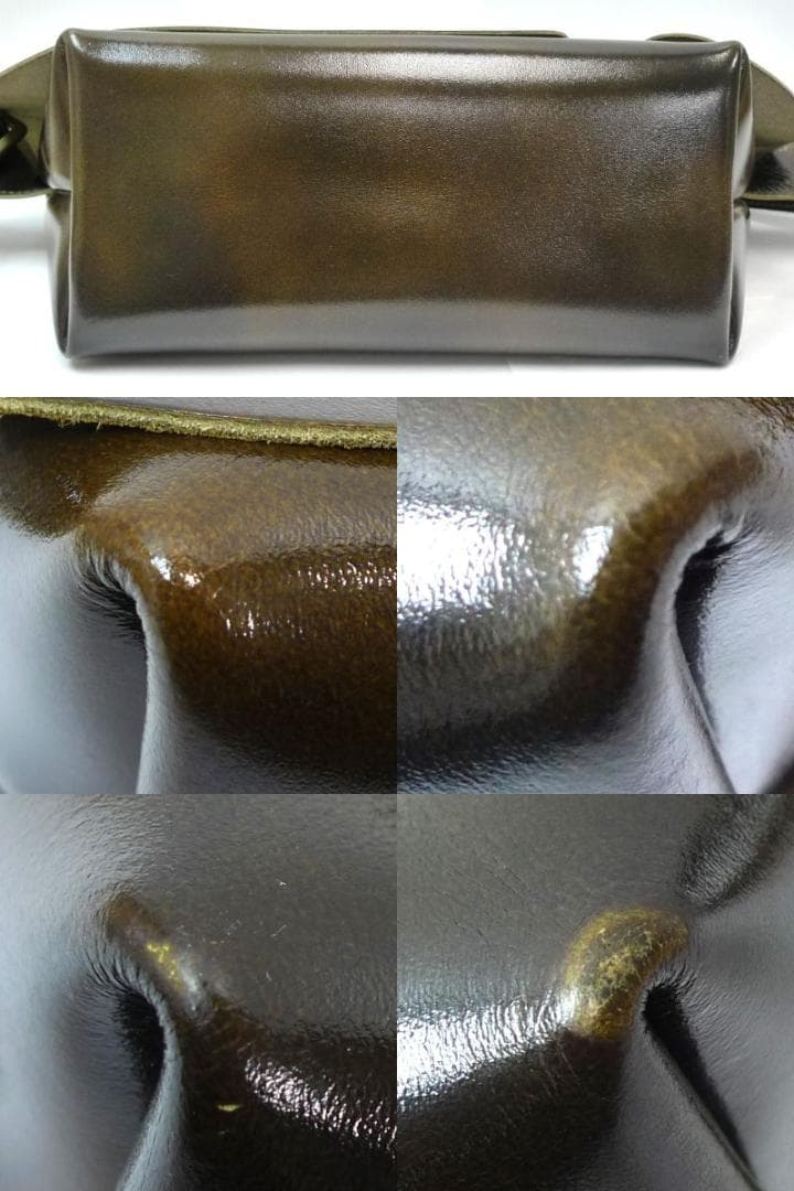 Uni&co.　メッセンジャーバッグ　レザー　ダークブラウン×ブラウン