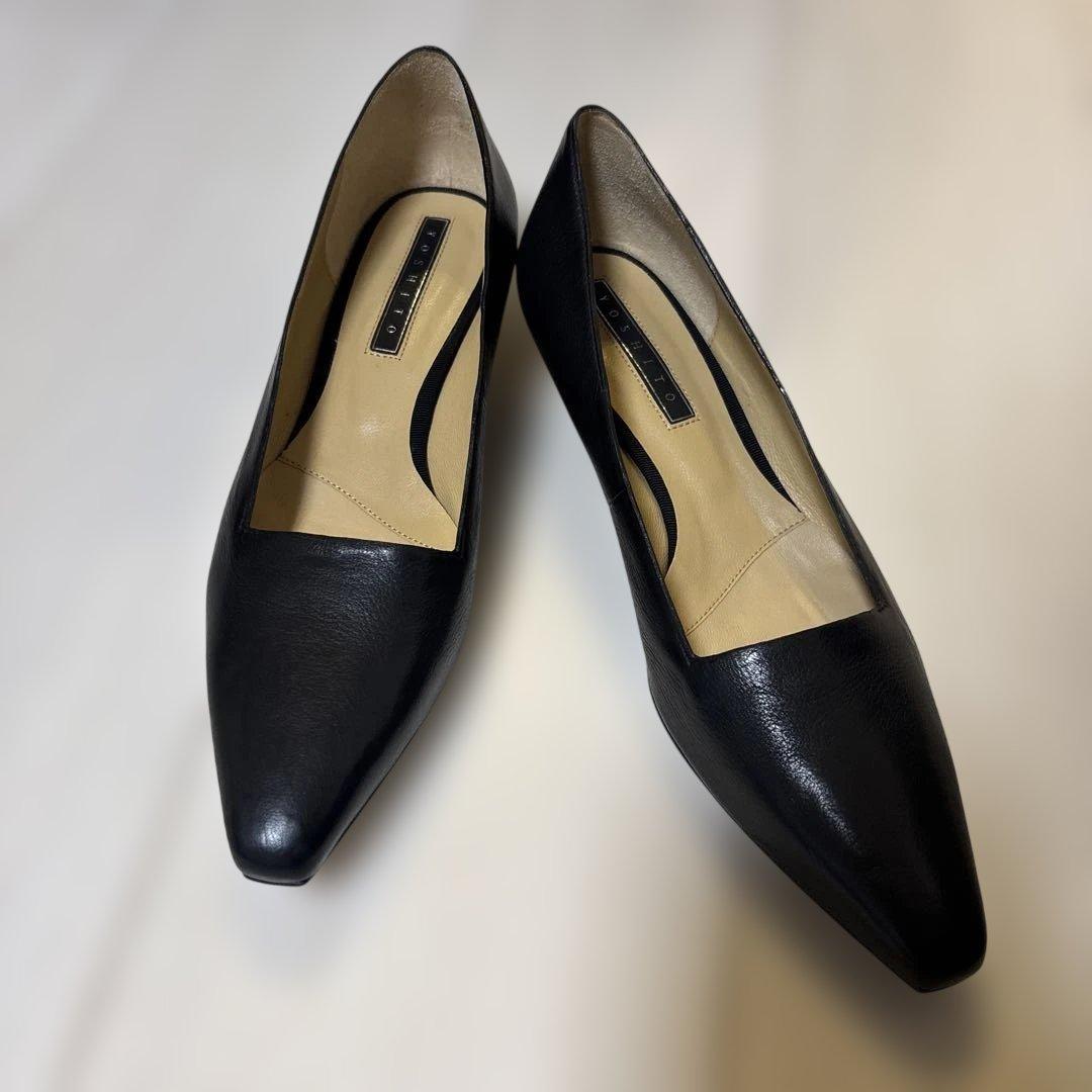 camel jee25 さま　YOSHITO ブラック　レザーパンプス
