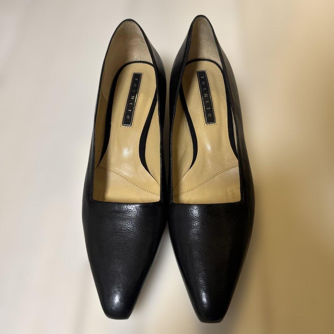 camel jee25 さま　YOSHITO ブラック　レザーパンプス