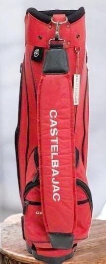 送料無料/超美品　CASTELBAJAC/キャリー付き キャディバッグRED