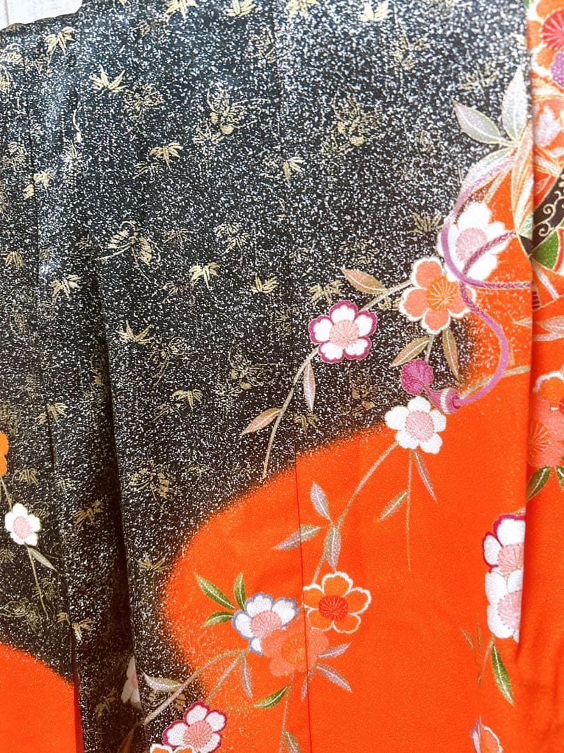 お買い得品♡七五三　7歳　女の子　フルセット　一式　朱色　黒