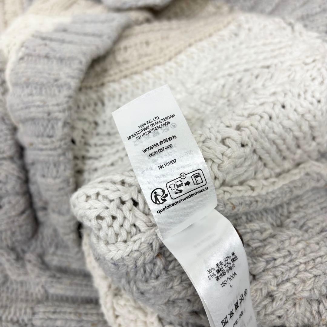 トップス Supreme Patchwork Cable Knit Cardigan L