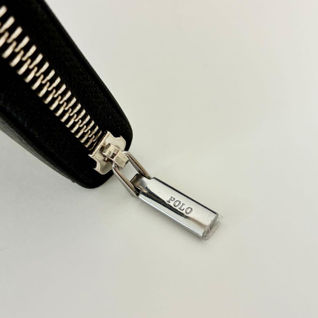 新品未使用 ポロラルフローレン ラウンドジップ長財布 ブラック