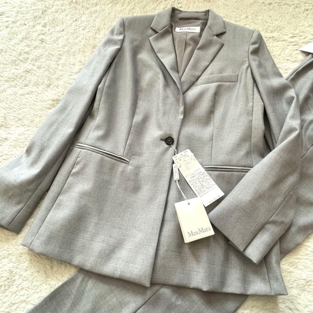 未使用品　MaxMara マックスマーラ パンツスーツ　シルク混　定価22万円