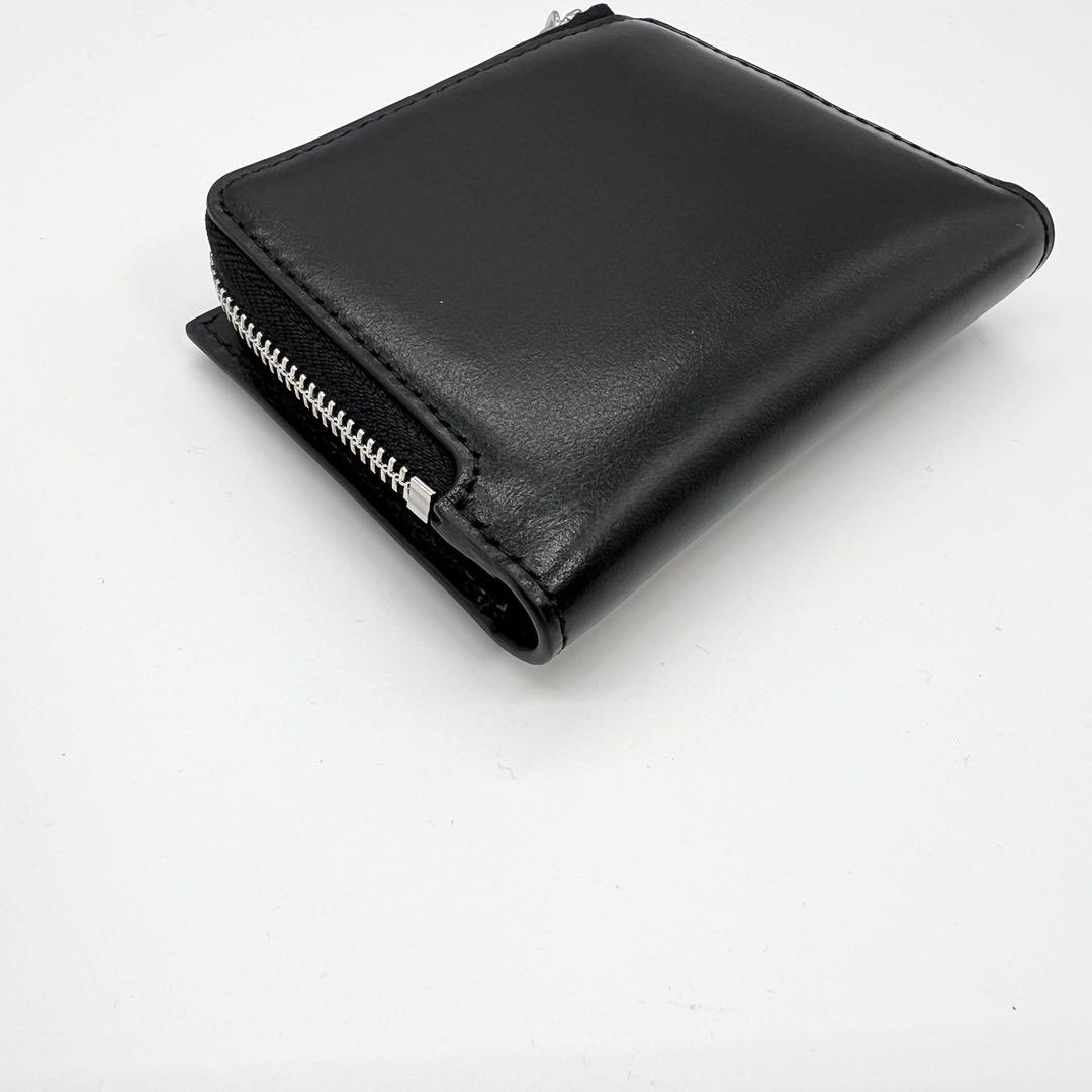 新品未使用✨DIESEL 二つ折り財布 オーバルDロゴ レザー 黒 25SS