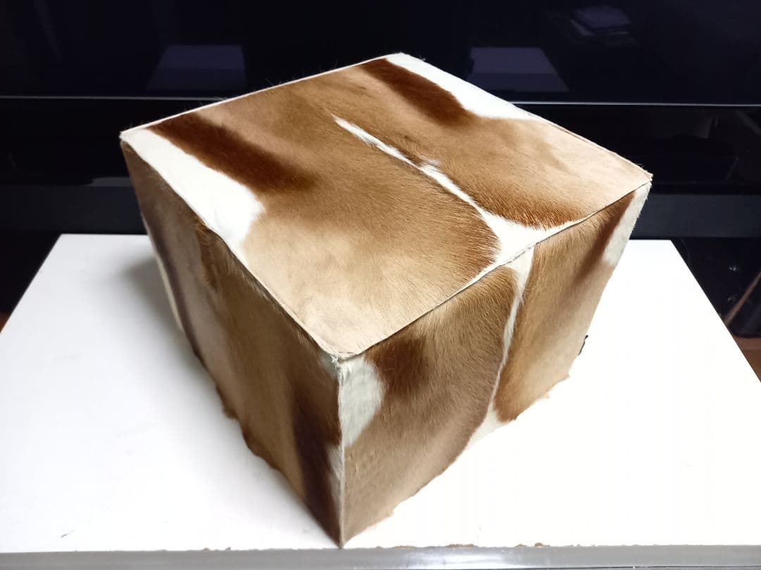 希少　メゾン　テルガス　フランス製　ガゼル　毛皮　スツール　ボックス