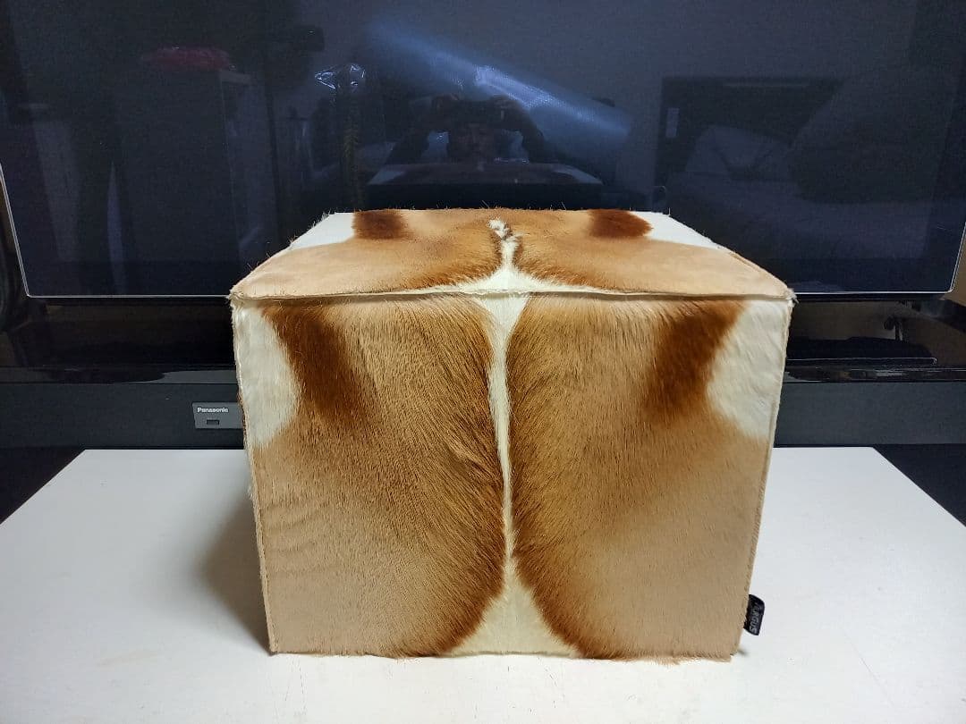 希少　メゾン　テルガス　フランス製　ガゼル　毛皮　スツール　ボックス
