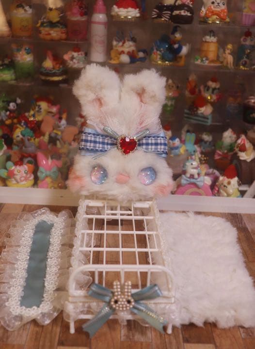 うさぎ　ドールベッド　1/12  ドールハウス　ブライス　リカちゃん　オビツ11