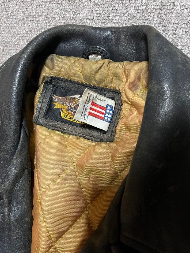 90s Harley-Davidson ダブルライダース 襤褸 スタッズ 希少