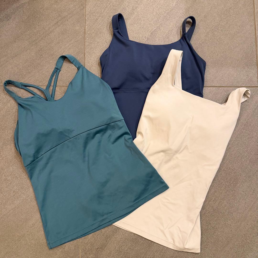 andar ヨガウェア 3点セット ネイビー・ターコイズ・ホワイト