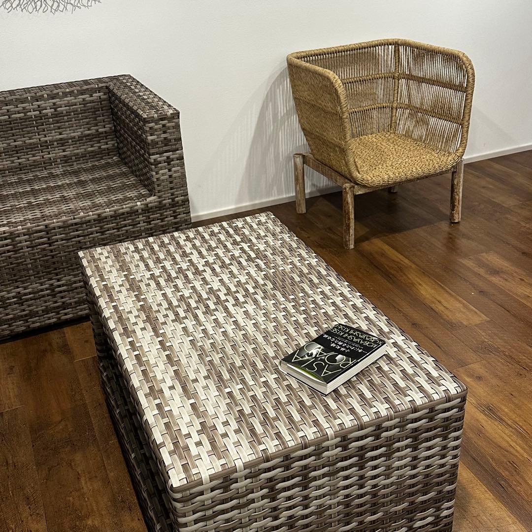 【大訳あり】シンセティックラタン×チーク無垢材モダンチェア　通常88,000円が