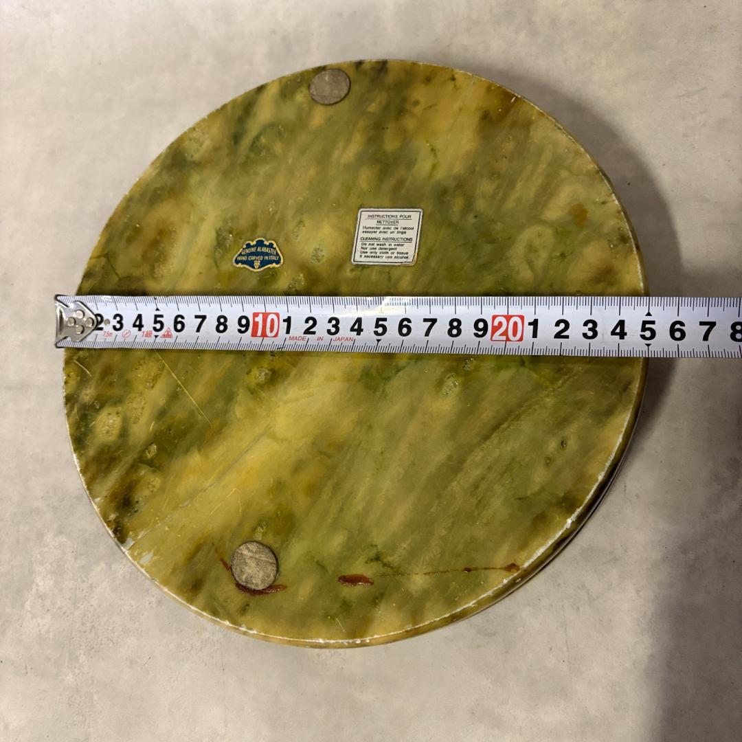 ヴィンテージ灰皿 イタリア製アラバスター×古代ローマ・アグリッパ肖像