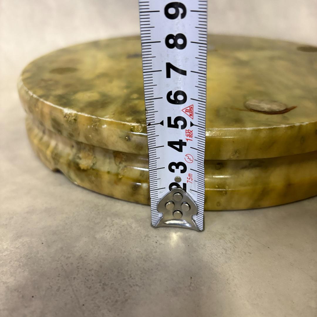 ヴィンテージ灰皿 イタリア製アラバスター×古代ローマ・アグリッパ肖像