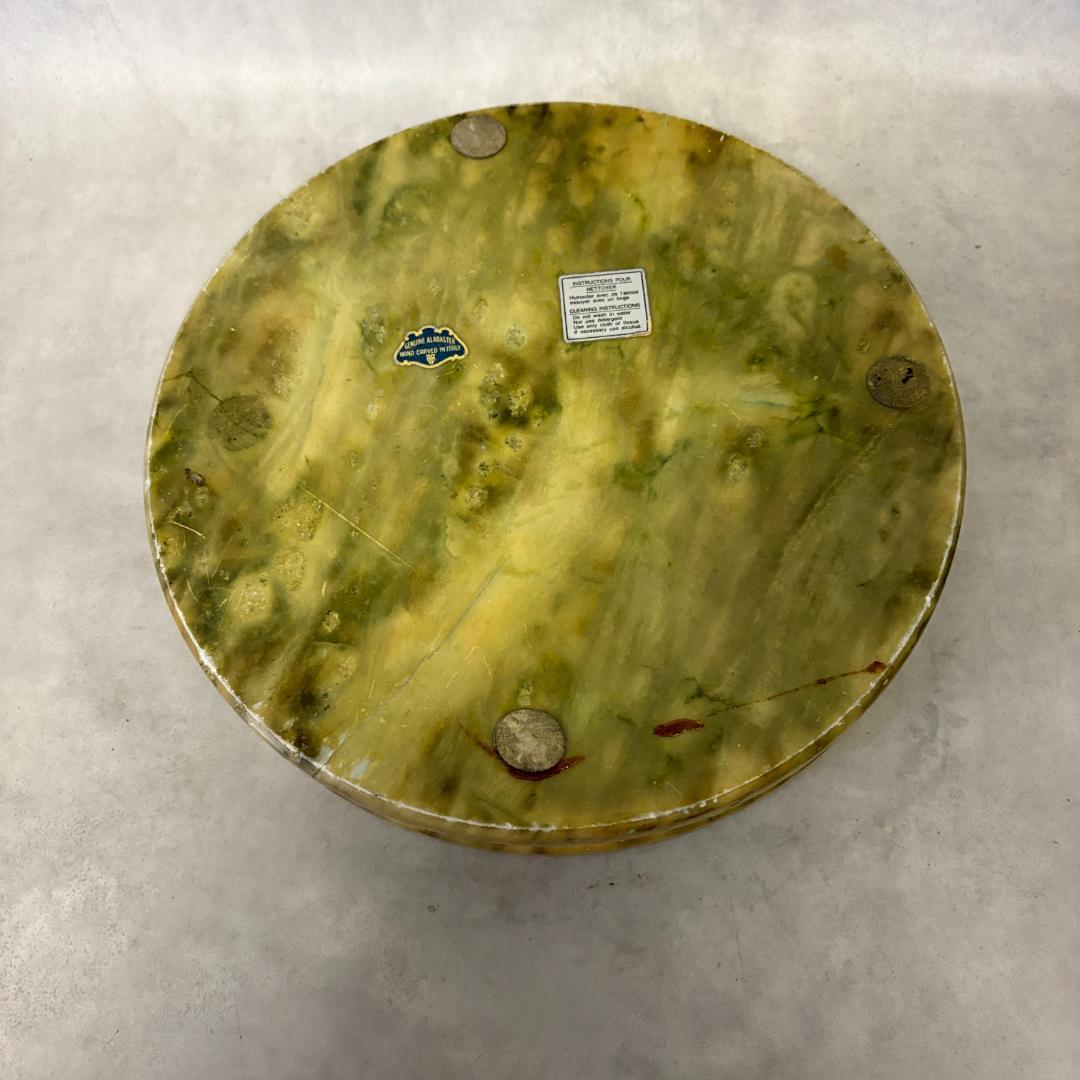 ヴィンテージ灰皿 イタリア製アラバスター×古代ローマ・アグリッパ肖像