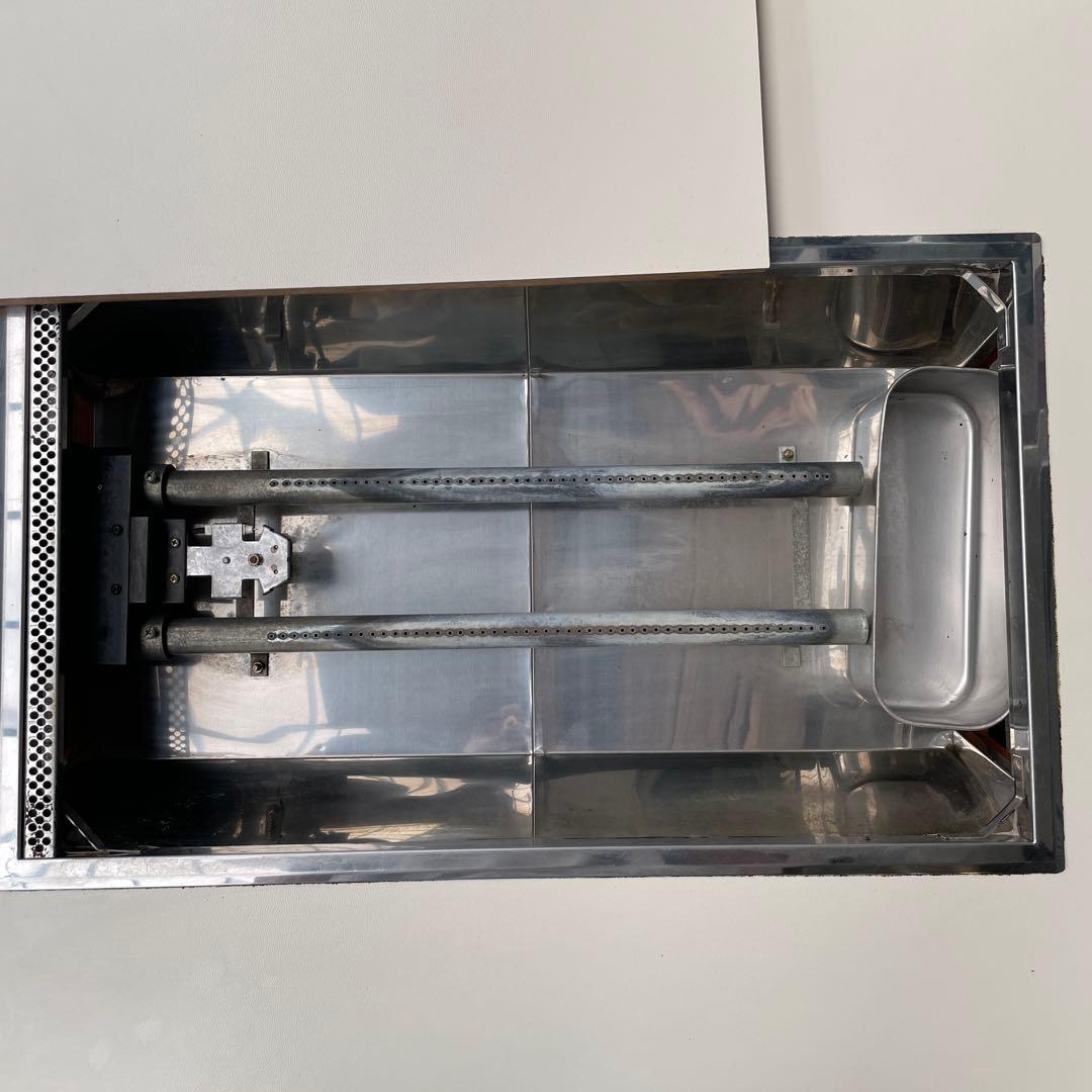 現品限り　ツヤマ　お好み焼きテーブル 鉄板焼きテーブル　鉄板付き