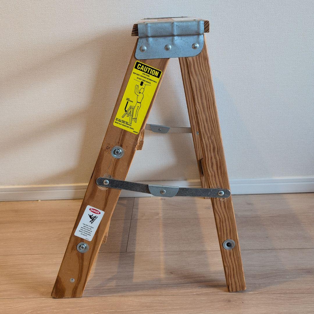 【廃業・希少】ミシガンラダー社木製ステップラダー