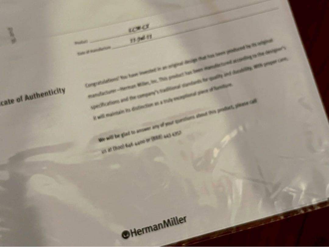 保証書有 Herman Millerハーマンミラー LCM ウォールナット 2