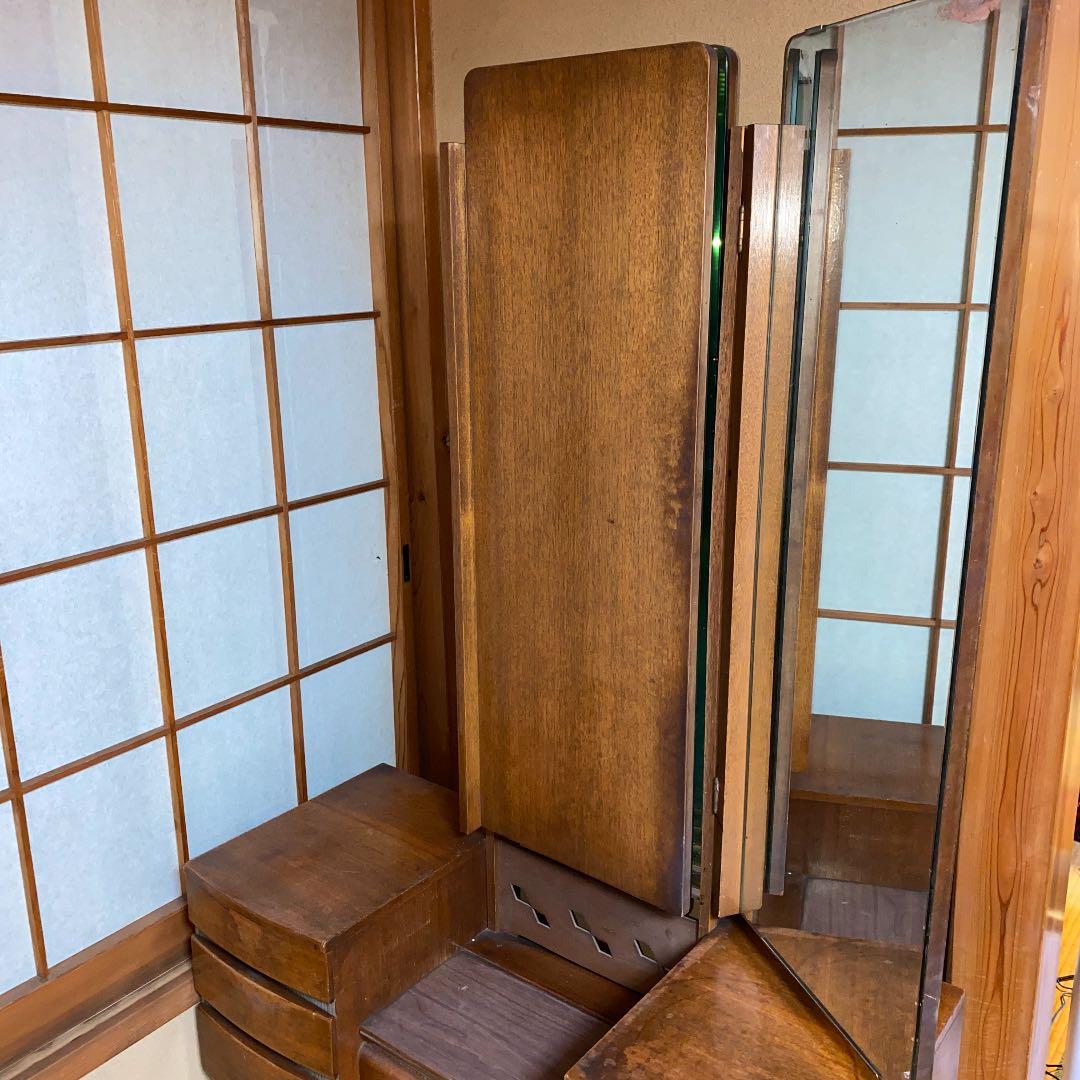 推定昭和43年(1968)千葉の松戸で手渡し可！　昭和レトロ三面鏡アンティーク