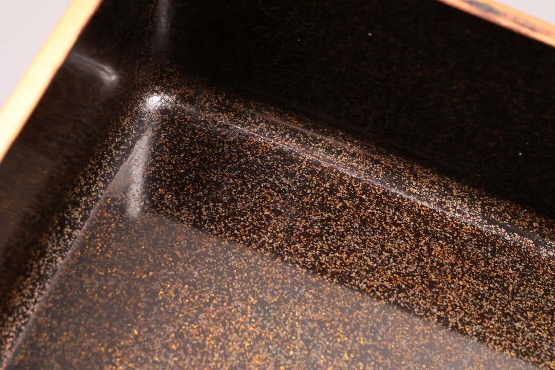 【MA808】時代 加賀蒔絵 桐鳳凰・花唐草 金蒔絵 梨地 饅頭箱 菓子箱 漆芸