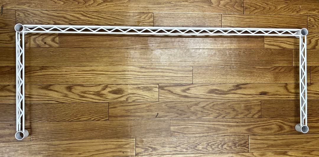 純正ホームエレクター棚4段+棚3段キャスター付きホワイト197.7×162×45