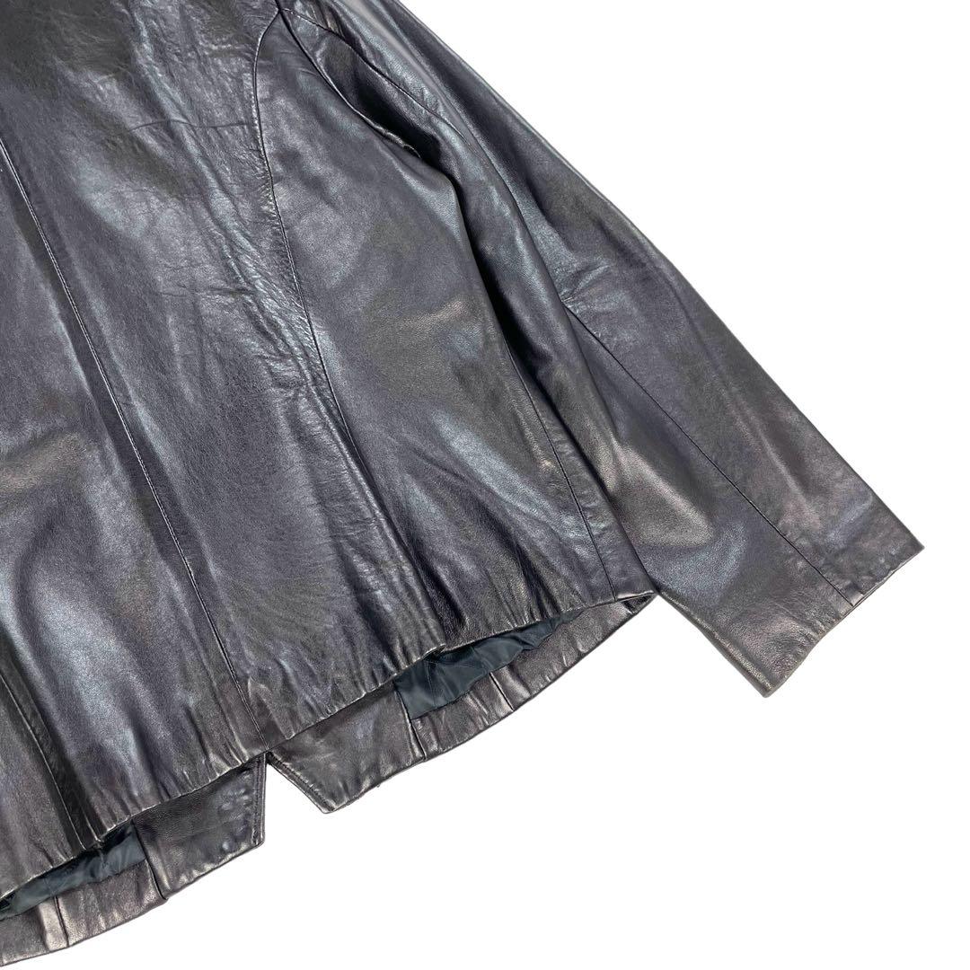 【最高級】 90s 本革 ヴィンテージ 刺繍 金ボタン レザージャケット 極美品