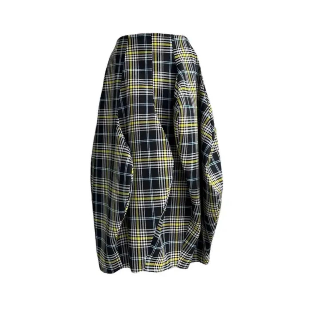 ENFOLD チェックバルーンスカート
