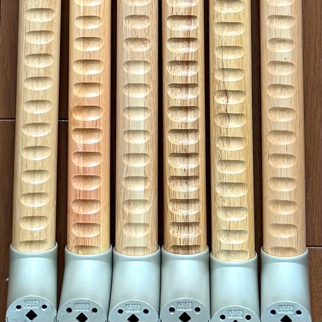 エコ手すり 6本セット　木製　縦横両用　転倒防止　歩行補助　介護