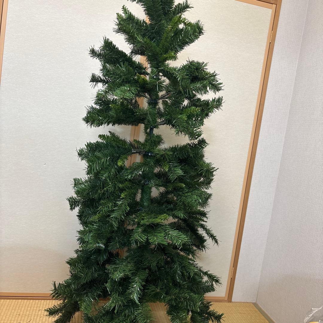 クリスマスツリー 約180cm 緑　オーナメント　LEDイルミネーションライト