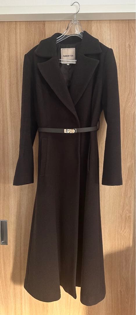 Apuweiser-riche ベルト付ロングチェスターコート こげ茶Mサイズ