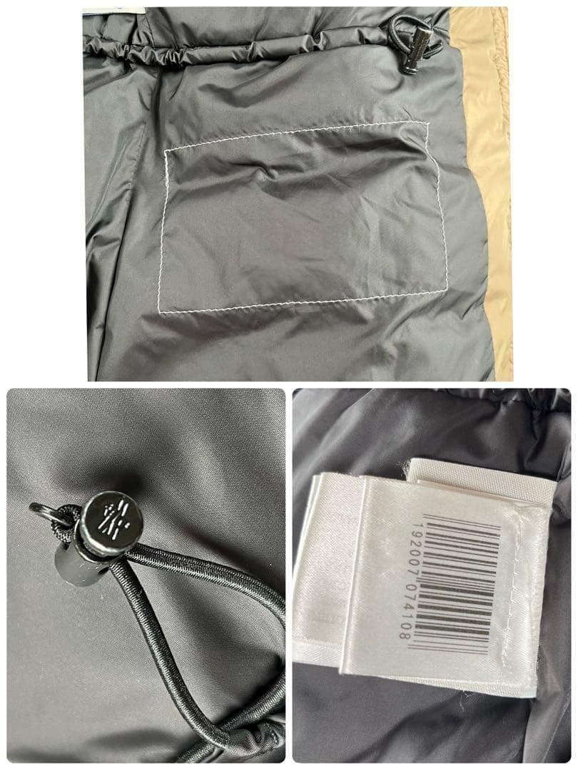 【美品】モンクレール 2way ロングダウン フード ファー付き ベージュ