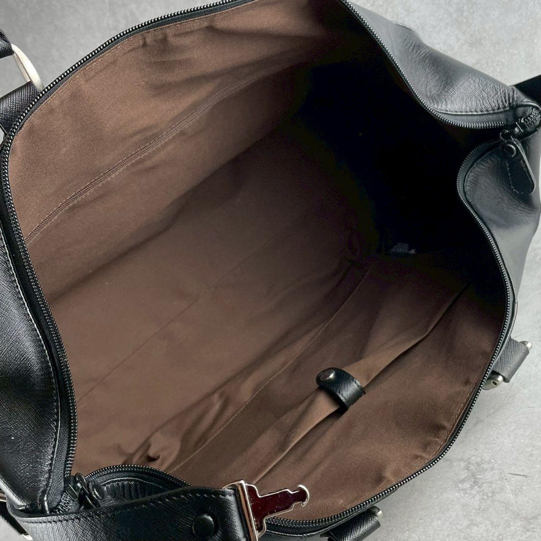 ハマノ hamano ボストンバッグ 2way 黒 ブラック レザー 希少