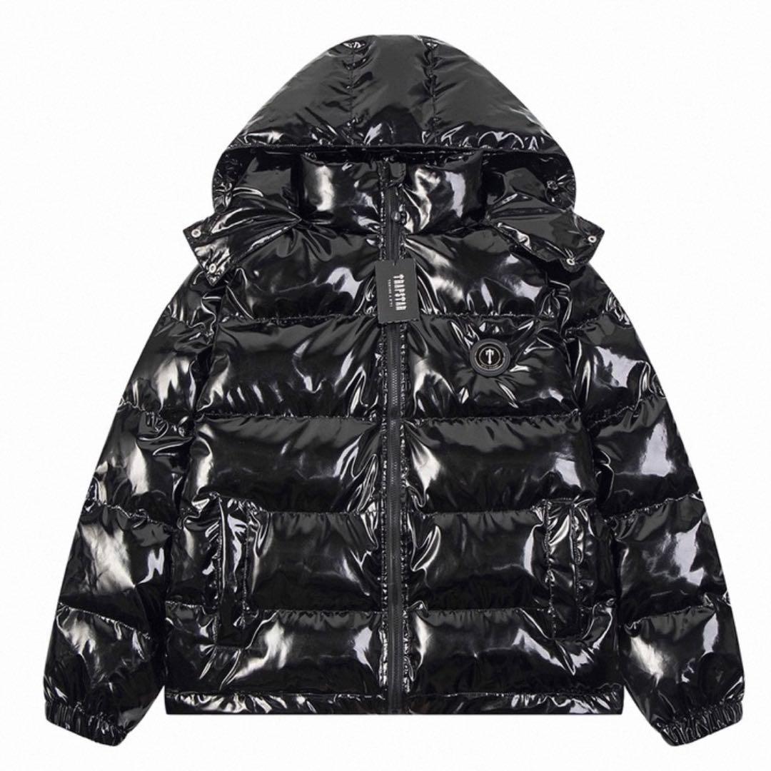 TRAPSTAR 光沢ブラック ダウンジャケット トラップスター