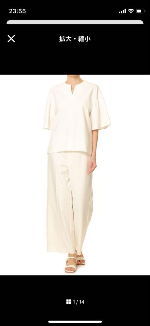 新品タグつきエムプルミエバックパールカットソーブラウス