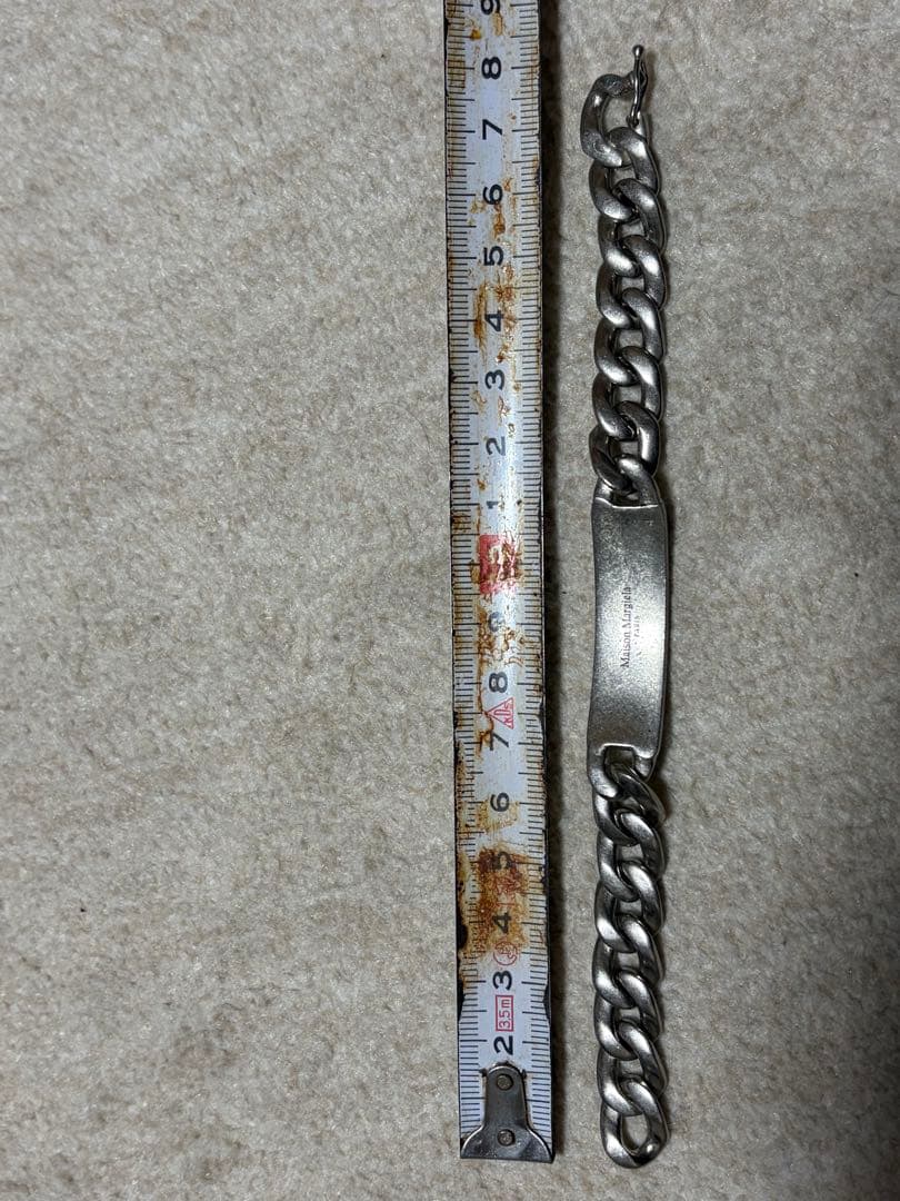 【Maison Margiela】ロゴカーブチェーン ブレスレット NUM4