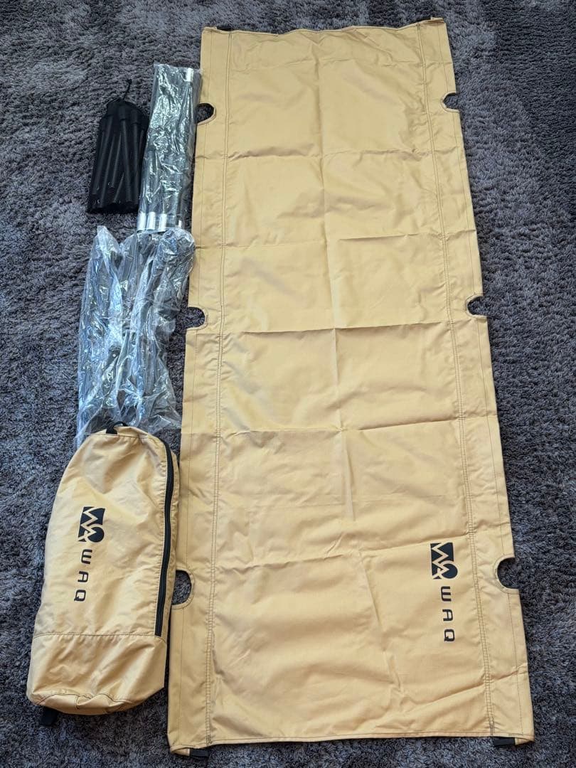 WAQ 2WAY フォールディングコット&インフレータブルマット8cm セット