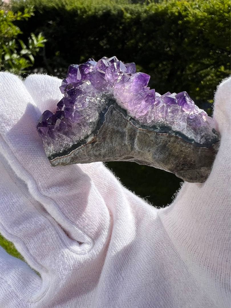 A173 フラワーアメジスト　クラスター 水晶さざれ石　3点セット