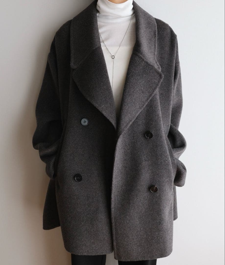 evernavy エバーネイビー ウールリバーPコート