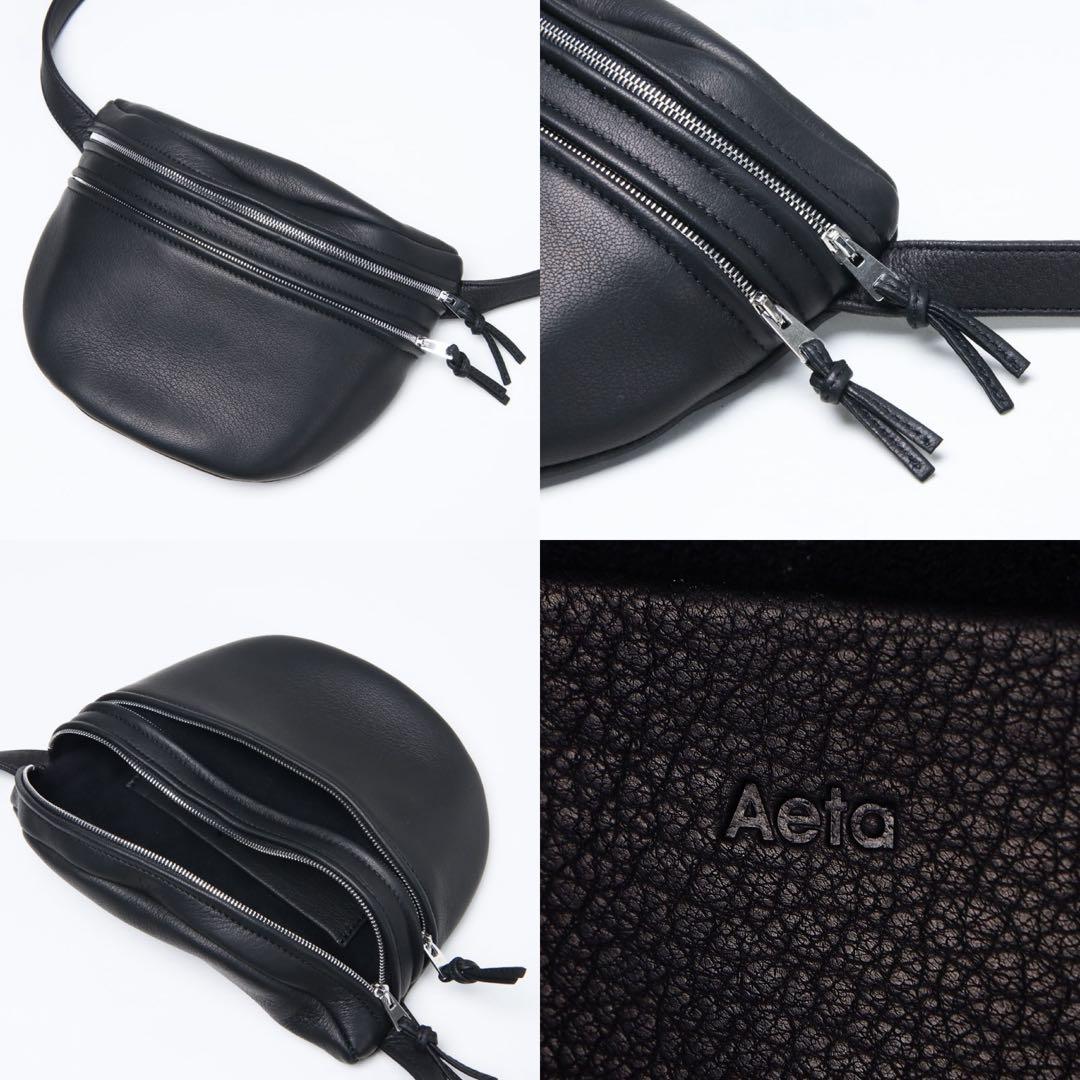 新品 定5.3万 Aeta アエタ ディア レザー ウエスト ポーチ M