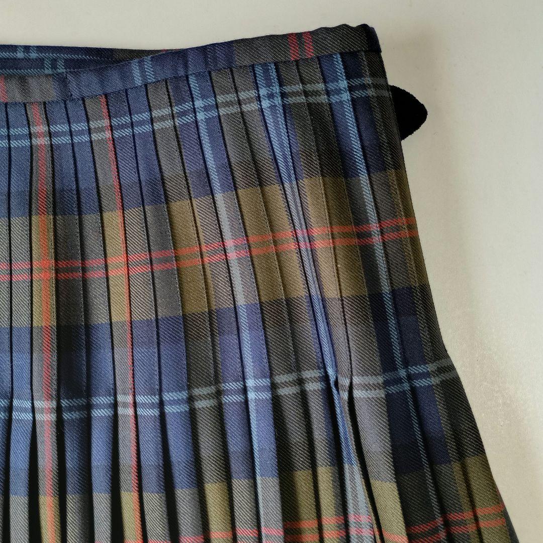 美品　オニールオブダブリン×ロイスクレヨン　チェック　ひざ丈巻きスカート