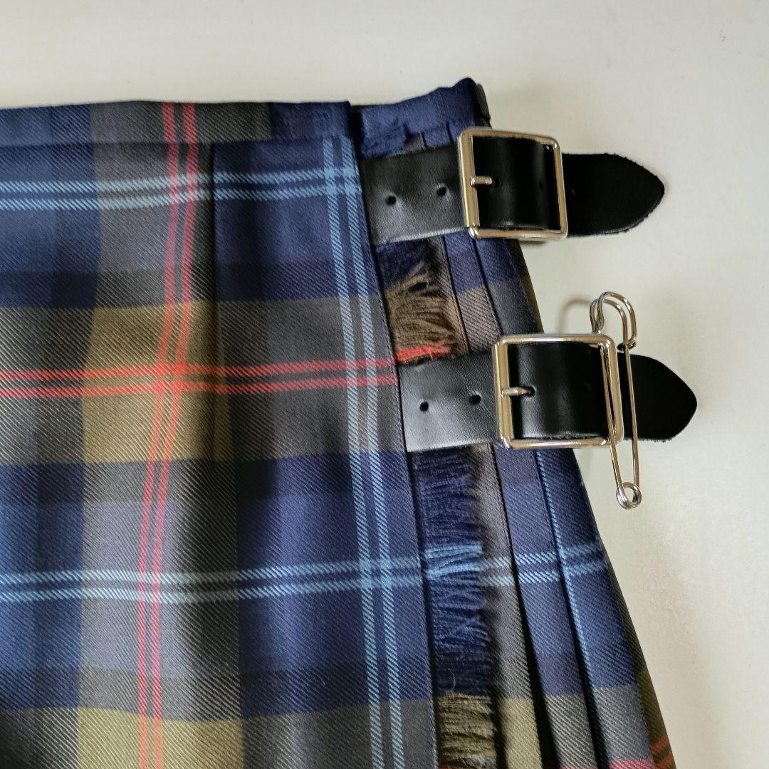 美品　オニールオブダブリン×ロイスクレヨン　チェック　ひざ丈巻きスカート