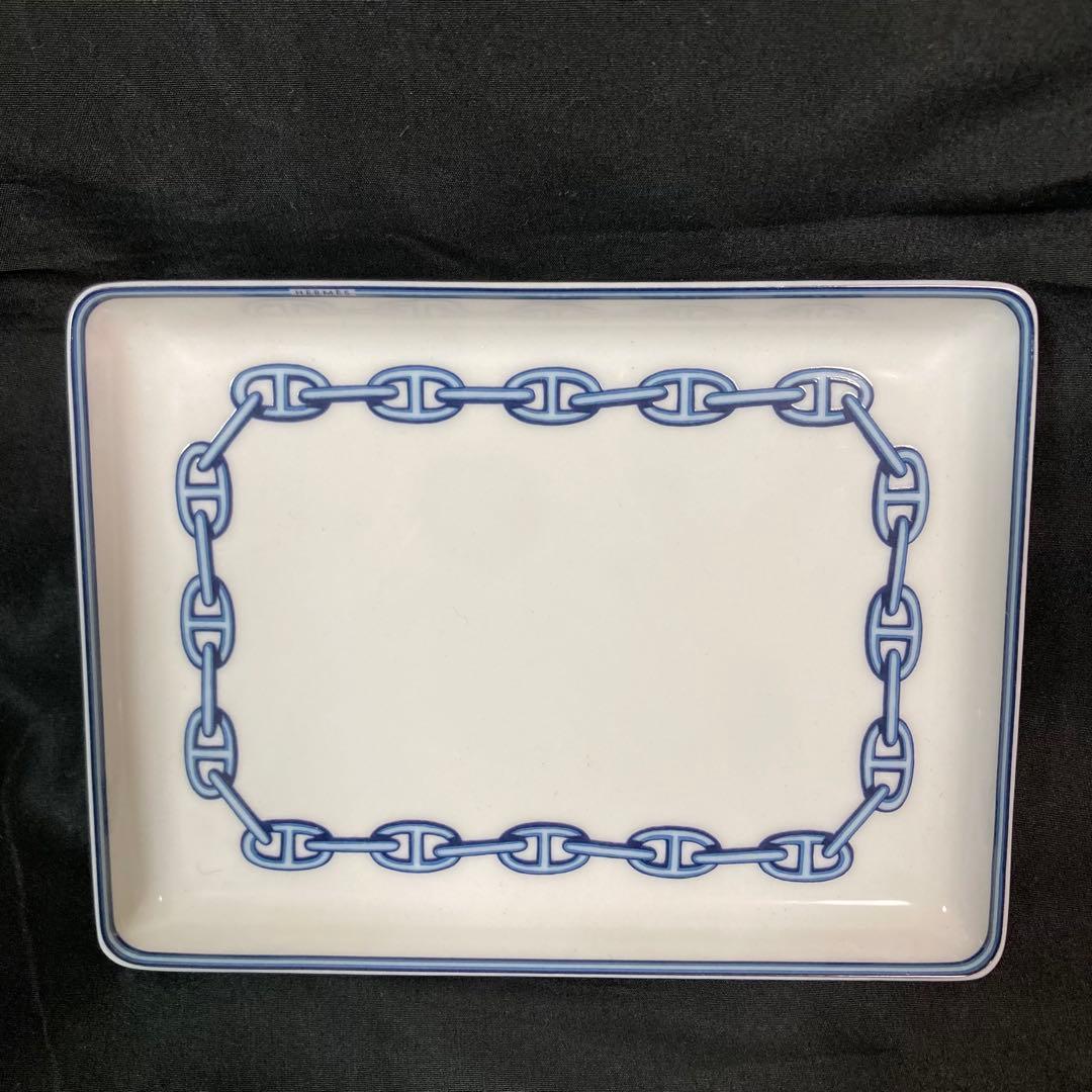 未使用品エルメスHERMESシェーヌダンクル スクエアプレート トレー 角皿食器