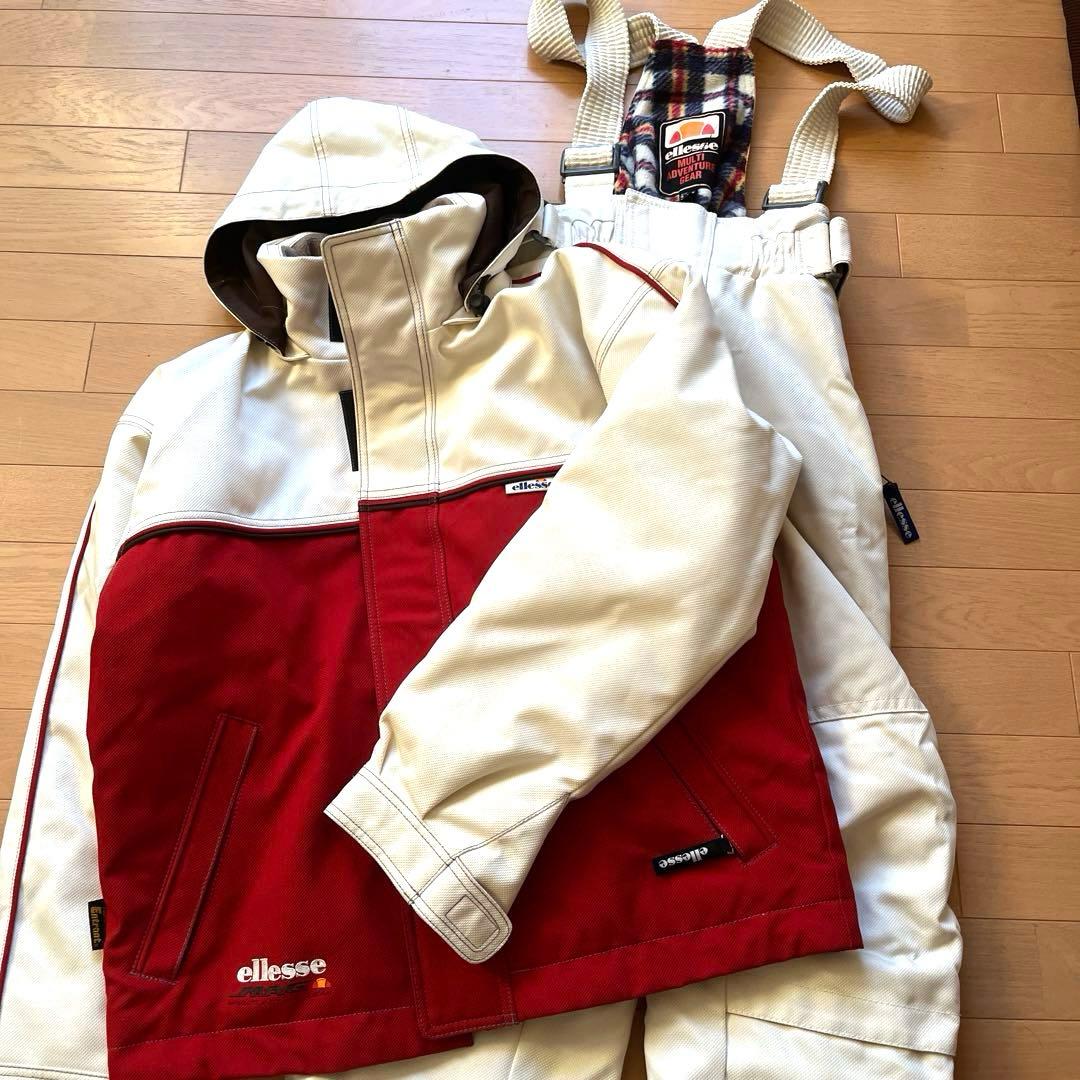 ellesse スキーウェア スノボ　白　赤　ゴールドウィン