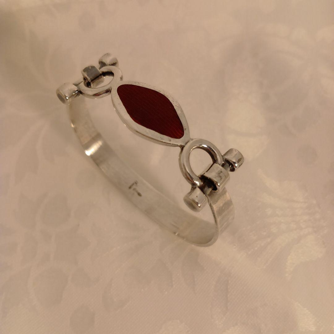 イタリア製　800シルバー　エナメル装飾　ブレスレット